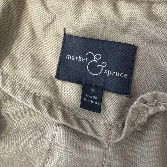Market & Spruce Womens Small Hooded Barn Utility Jacket Beige Tan - Picture 3 of 8